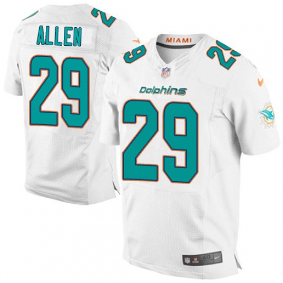 Men's Nike Miami Dolphins #29 Nate Allen Elite White NFL Jersey - Ujersey