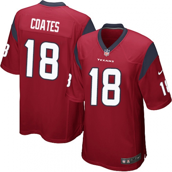 Men's Nike Houston Texans #18 Sammie Coates Game Red Alternate NFL Jersey - Ujersey