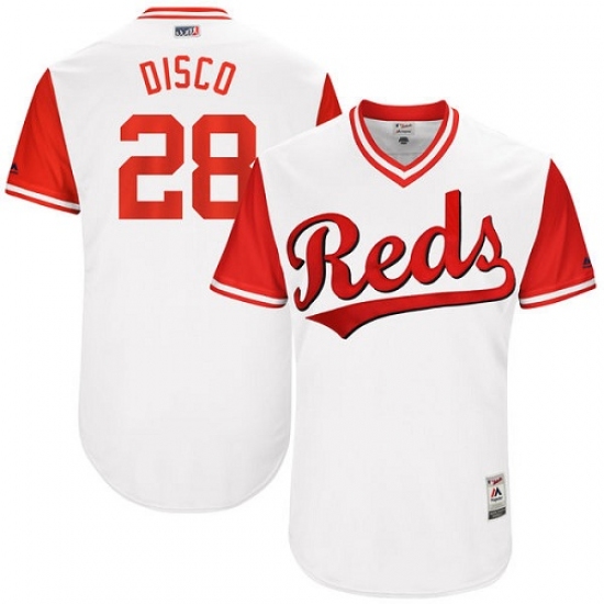 Men's Majestic Cincinnati Reds #28 Anthony DeSclafani 
