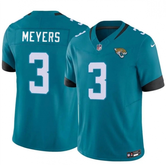 Men's Jacksonville Jaguars #3 Jokobi Meyers Teal 2025 F.U.S.E. Vapor Untouchable Limited Football Stitched Jersey - Ujersey