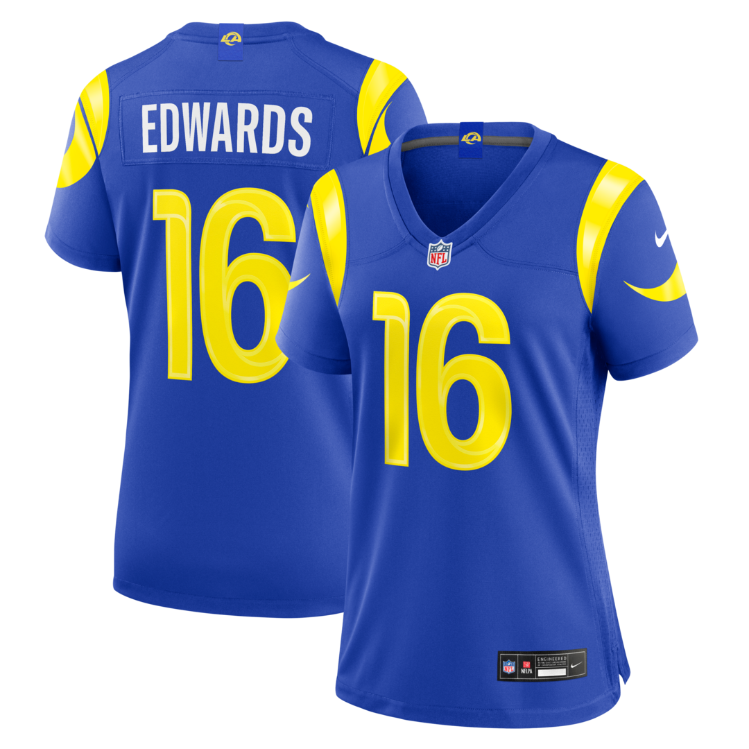 Women's Los Angeles Rams Tru Edwards Nike Royal Team Game Jersey - Ujersey