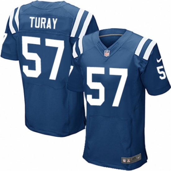 Men's Nike Indianapolis Colts #57 Kemoko Turay Elite Royal Blue Team Color NFL Jersey - Ujersey