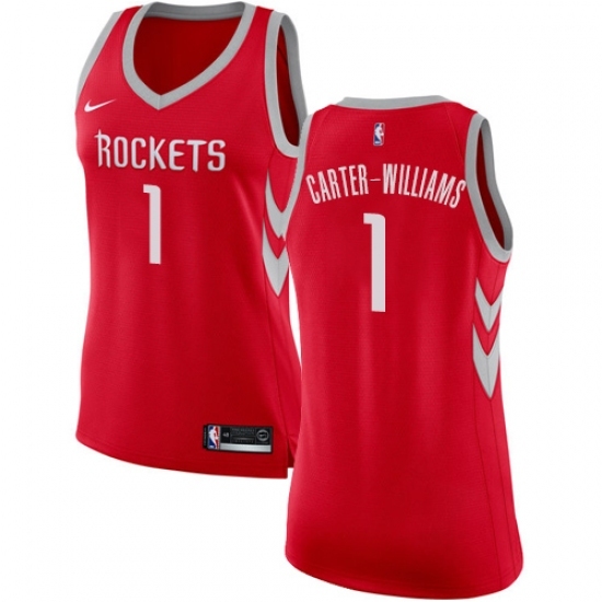 Women's Nike Houston Rockets #1 Michael Carter-Williams Swingman Red NBA Jersey - Icon Edition - Ujersey
