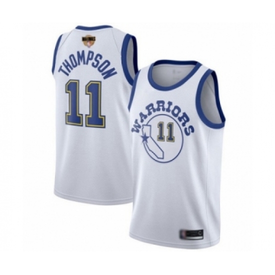 Youth Golden State Warriors #11 Klay Thompson Swingman White Hardwood Classics 2019 Basketball Finals Bound Basketball Jersey - Ujersey