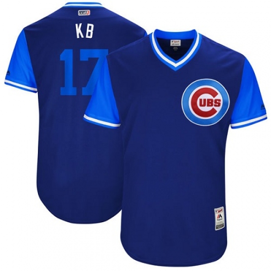 Men's Majestic Chicago Cubs #17 Kris Bryant 