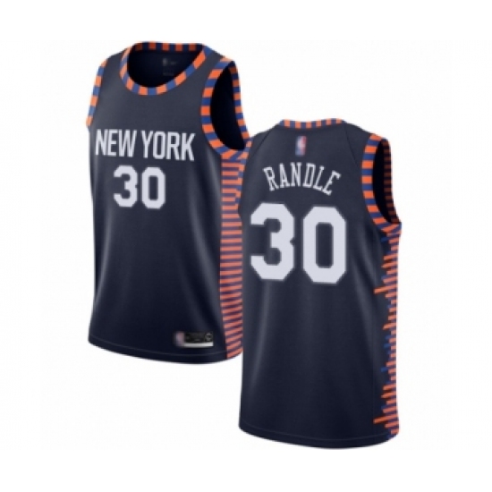 Youth New York Knicks #30 Julius Randle Swingman Navy Blue Basketball Jersey - 2018 19 City Edition - Ujersey