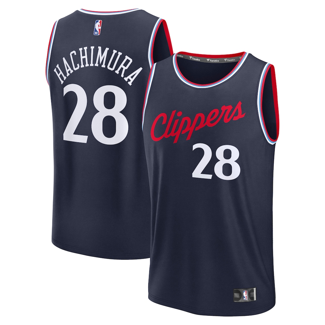 Youth LA Clippers Rui Hachimura Fanatics Navy Fast Break Replica Jersey - Icon Edition - Ujersey