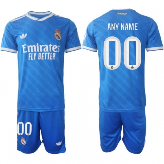 Men Real Madrid 2026 Soccer Jerseys Blue CUSTOM - Ujersey
