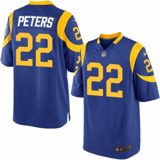 Men's Nike Los Angeles Rams #22 Marcus Peters Game Royal Blue Alternate NFL Jersey - Ujersey