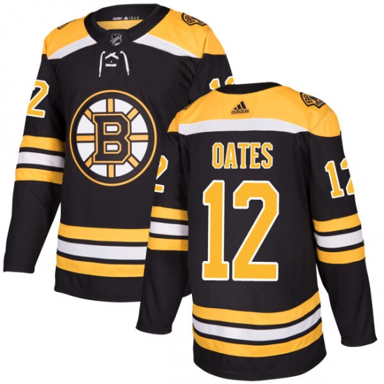 Men's Adidas Boston Bruins #12 Adam Oates Authentic Black Home NHL Jersey - Ujersey