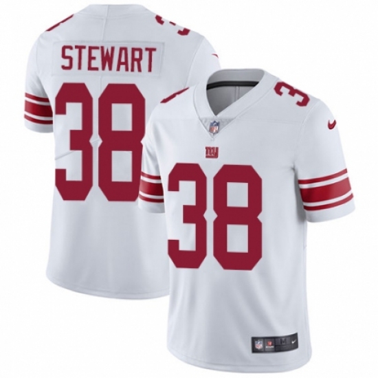 Men's Nike New York Giants #38 Jonathan Stewart White Vapor Untouchable Limited Player NFL Jersey - Ujersey