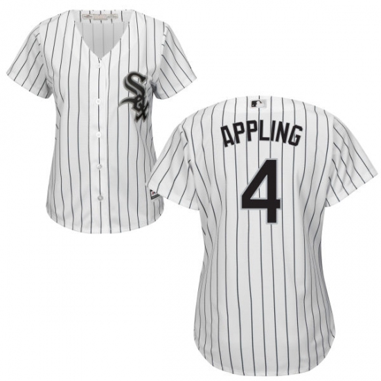 Women's Majestic Chicago White Sox #4 Luke Appling Authentic White Home Cool Base MLB Jersey - Ujersey