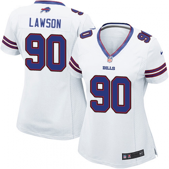 Women's Nike Buffalo Bills #90 Shaq Lawson Game White NFL Jersey - Ujersey
