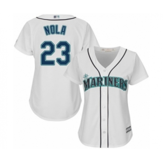 Women's Seattle Mariners #23 Austin Nola Authentic White Home Cool Base Baseball Player Jersey - Ujersey