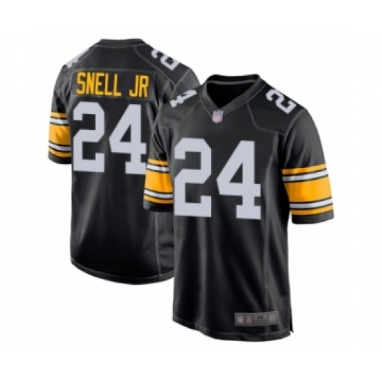 Men's Pittsburgh Steelers #24 Benny Snell Jr. Game Black Alternate Football Jersey - Ujersey