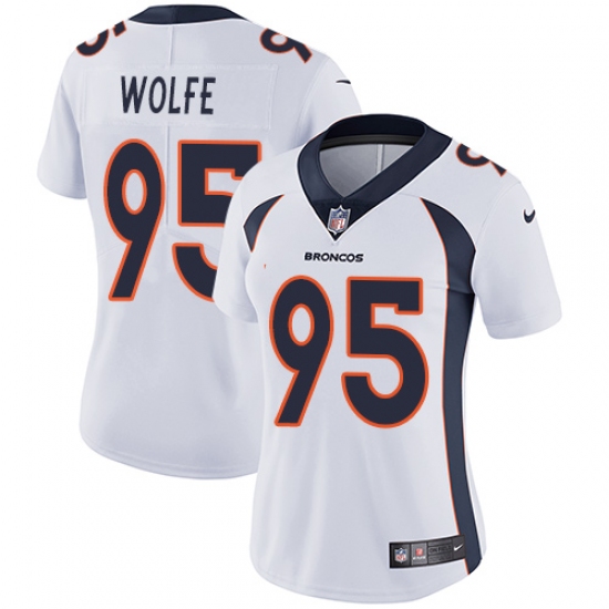 Women's Nike Denver Broncos #95 Derek Wolfe Elite White NFL Jersey - Ujersey