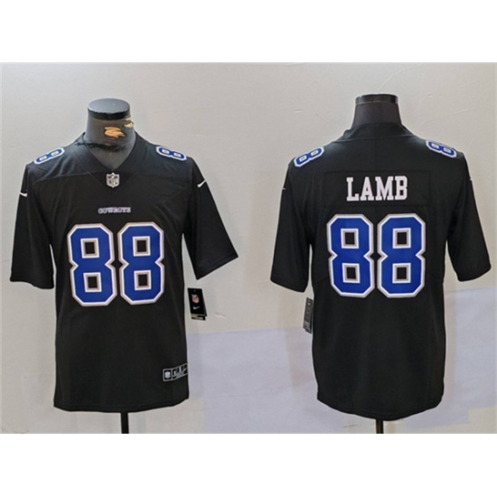 Men's Dallas Cowboys #88 CeeDee Lamb Black Throwback Vapor Untouchable Limited Football Stitched Jersey - Ujersey