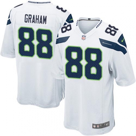 Men's Nike Seattle Seahawks #88 Jimmy Graham Game White NFL Jersey - Ujersey