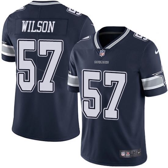 Youth Nike Dallas Cowboys #57 Damien Wilson Navy Blue Team Color Vapor Untouchable Limited Player NFL Jersey - Ujersey