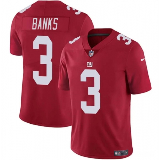 Men's New York Giants #3 Deonte Banks Red 2023 F.U.S.E. Vapor Untouchable Limited Football Stitched Jersey - Ujersey