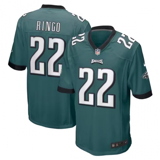 Men's Philadelphia Eagles #22 Kelee Ringo Green Stitched Game Jersey - Ujersey