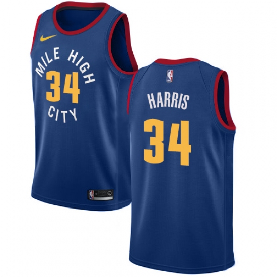 Youth Nike Denver Nuggets #34 Devin Harris Swingman Light Blue Alternate NBA Jersey Statement Edition - Ujersey
