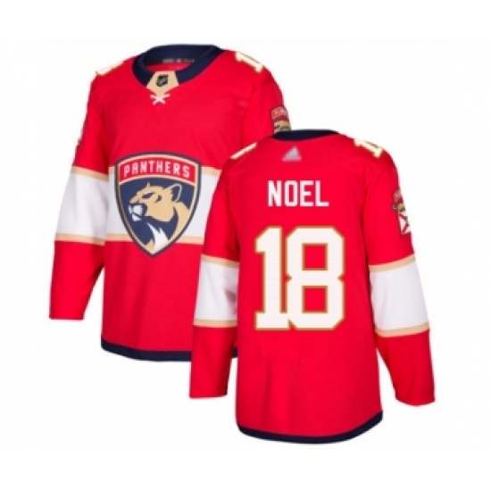 Men's Florida Panthers #18 Serron Noel Authentic Red Home Hockey Jersey - Ujersey