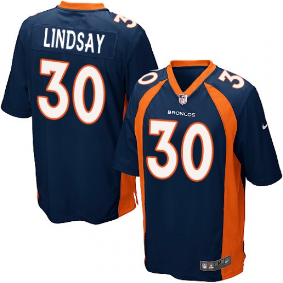 Men's Nike Denver Broncos #30 Phillip Lindsay Game Navy Blue Alternate NFL Jersey - Ujersey