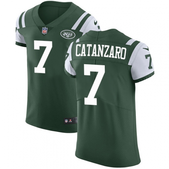 Men's Nike New York Jets #7 Chandler Catanzaro Elite Green Team Color NFL Jersey - Ujersey