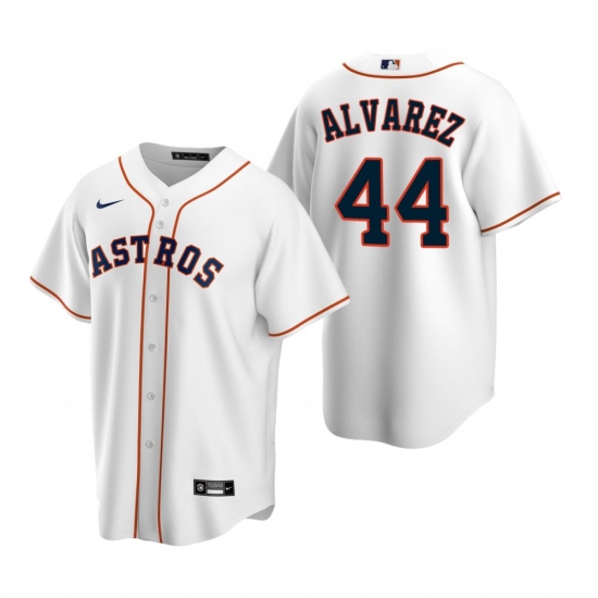 Men's Nike Houston Astros #44 Yordan Alvarez White Home Stitched Baseball Jersey - Ujersey