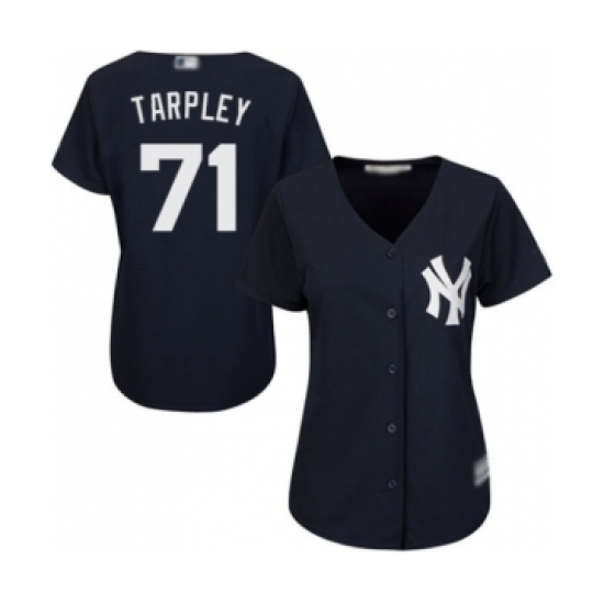 Women's New York Yankees #71 Stephen Tarpley Authentic Navy Blue Alternate Baseball Player Jersey - Ujersey