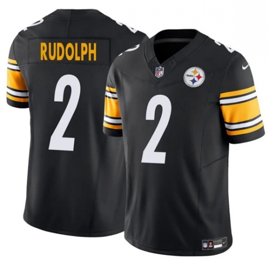 Men's Pittsburgh Steelers #2 Mason Rudolph Black 2025 F.U.S.E. Vapor Untouchable Limited Football Stitched Jersey - Ujersey