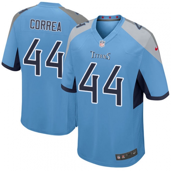 Men Nike Tennessee Titans #44 Kamalei Correa Game Light Blue Alternate NFL Jersey - Ujersey
