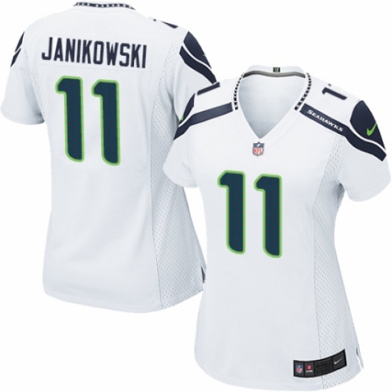 Women's Nike Seattle Seahawks #11 Sebastian Janikowski Game White NFL Jersey - Ujersey