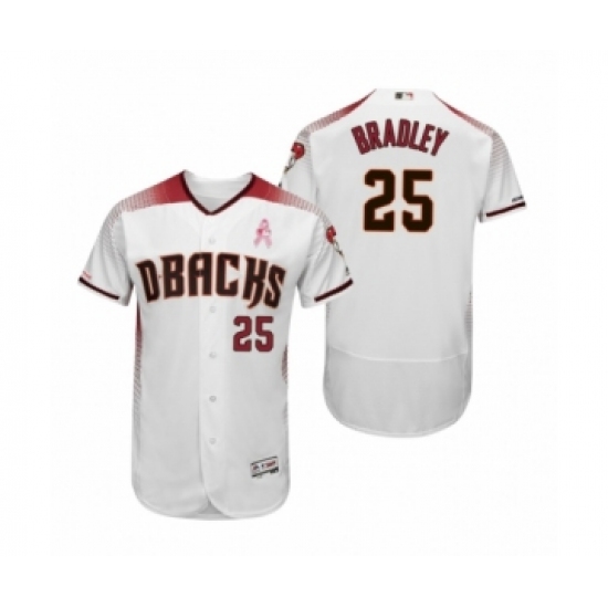 Men's Archie Bradley Arizona Diamondbacks #25 White Crimson 2019 Mothers Day Flex Base Authentic Jersey - Ujersey
