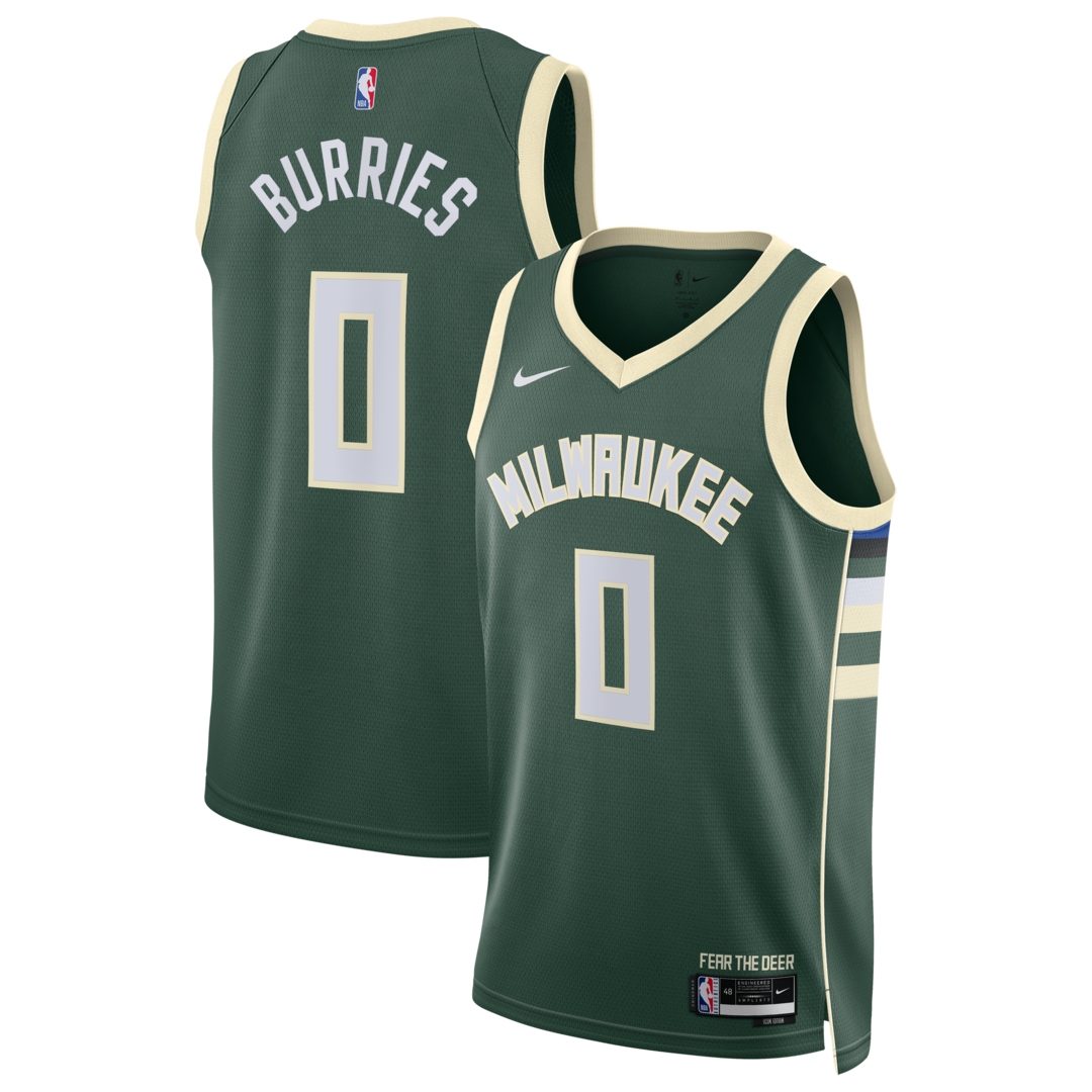 Unisex Milwaukee Bucks Brayden Burries Nike Hunter Green Swingman Jersey - Icon Edition - U-jersey