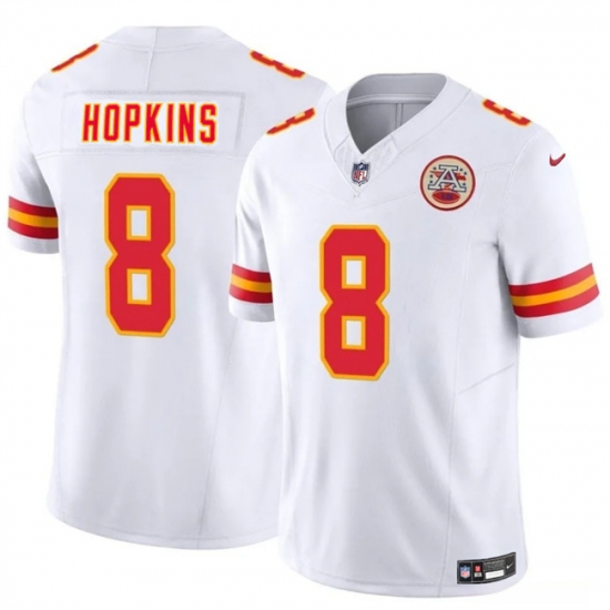 Men's Kansas City Chiefs #8 DeAndre Hopkins White 2024 F.U.S.E. Vapor Untouchable Limited Stitched Football Jersey - Ujersey