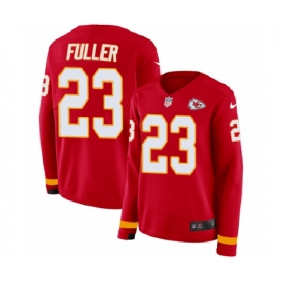 Women's Nike Kansas City Chiefs #23 Kendall Fuller Limited Red Therma Long Sleeve NFL Jersey - Ujersey