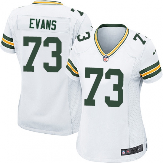 Women's Nike Green Bay Packers #73 Jahri Evans Game White NFL Jersey - Ujersey