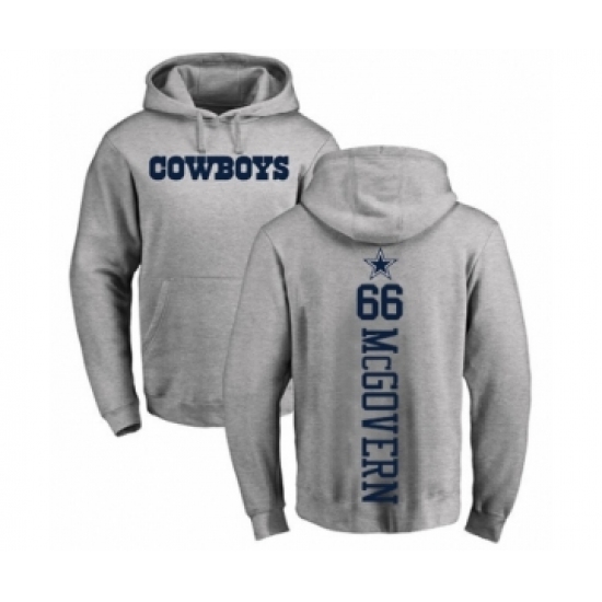 Football Dallas Cowboys #66 Connor McGovern Ash Backer Pullover Hoodie