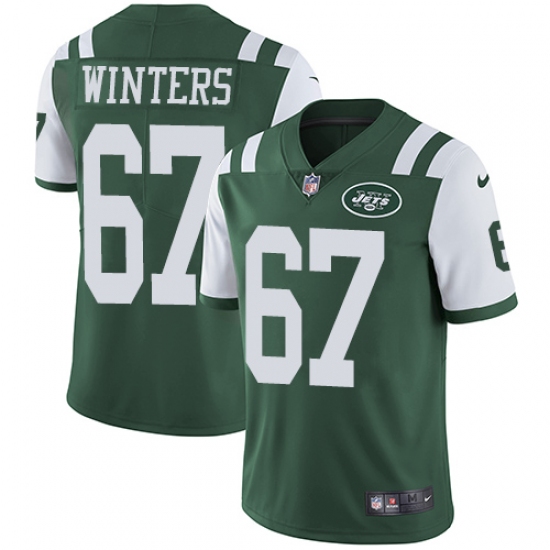 Youth Nike New York Jets #67 Brian Winters Green Team Color Vapor Untouchable Limited Player NFL Jersey - Ujersey