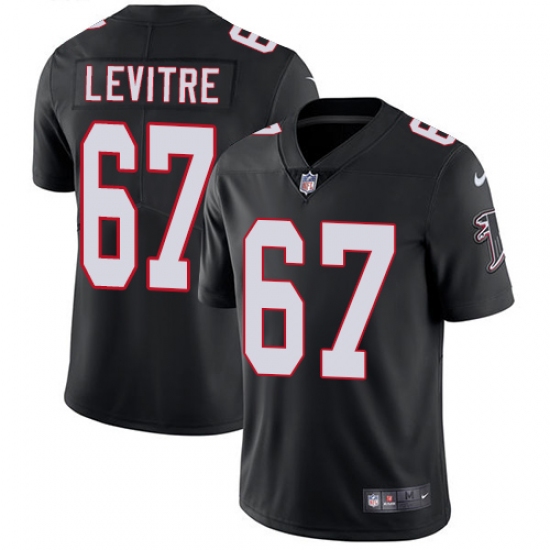 Men's Nike Atlanta Falcons #67 Andy Levitre Black Alternate Vapor Untouchable Limited Player NFL Jersey - Ujersey