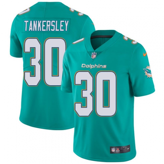 Youth Nike Miami Dolphins #30 Cordrea Tankersley Aqua Green Team Color Vapor Untouchable Limited Player NFL Jersey - Ujersey