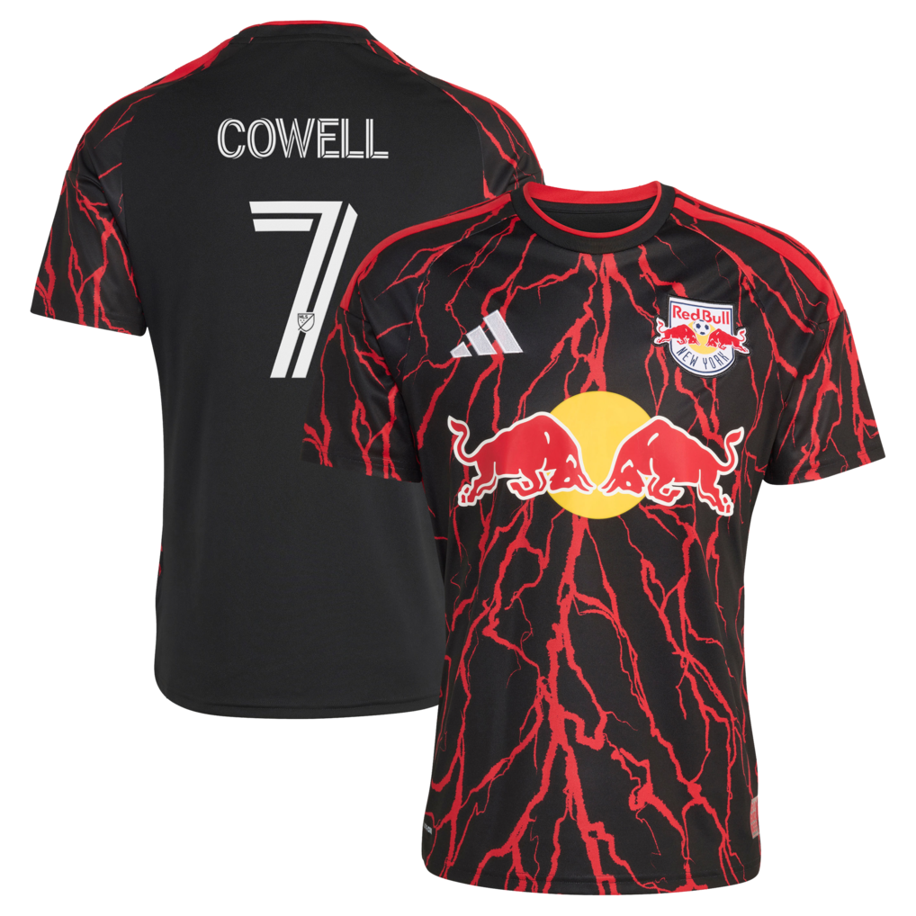 Men's New York Red Bulls Cade Cowell adidas Black 2026 The Rooted Kit Replica Jersey - Ujersey