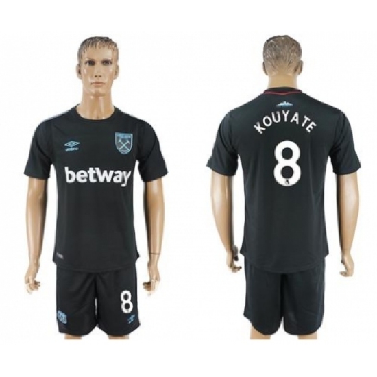 West Ham United #8 Kouyate Away Soccer Club Jersey