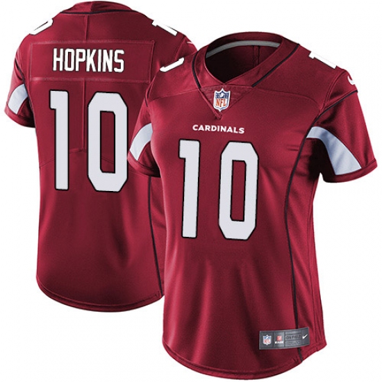 Women's Nike Arizona Cardinals #10 DeAndre Hopkins Red Team Color Stitched NFL Vapor Untouchable Limited Jersey - Ujersey