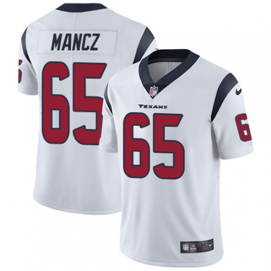 Youth Nike Houston Texans #65 Greg Mancz Elite White NFL Jersey - Ujersey