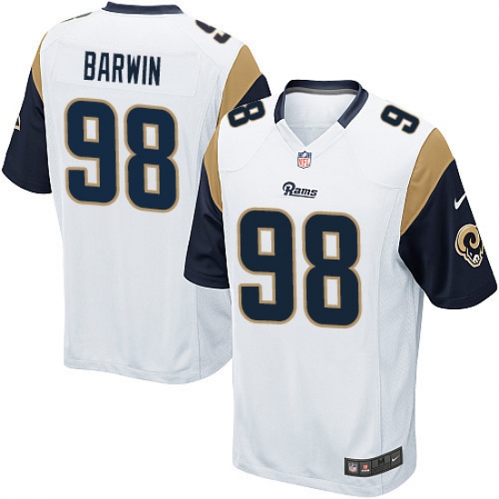 Men's Nike Los Angeles Rams #98 Connor Barwin Game White NFL Jersey - Ujersey