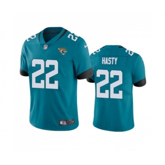 Men's Jacksonville Jaguars #22 JaMycal Hasty Teal Vapor Untouchable Limited Stitched Jersey - Ujersey
