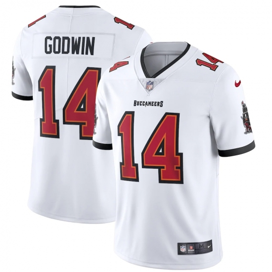 Men's Tampa Bay Buccaneers #14 Chris Godwin Nike White Vapor Limited Jersey.webp - Ujersey